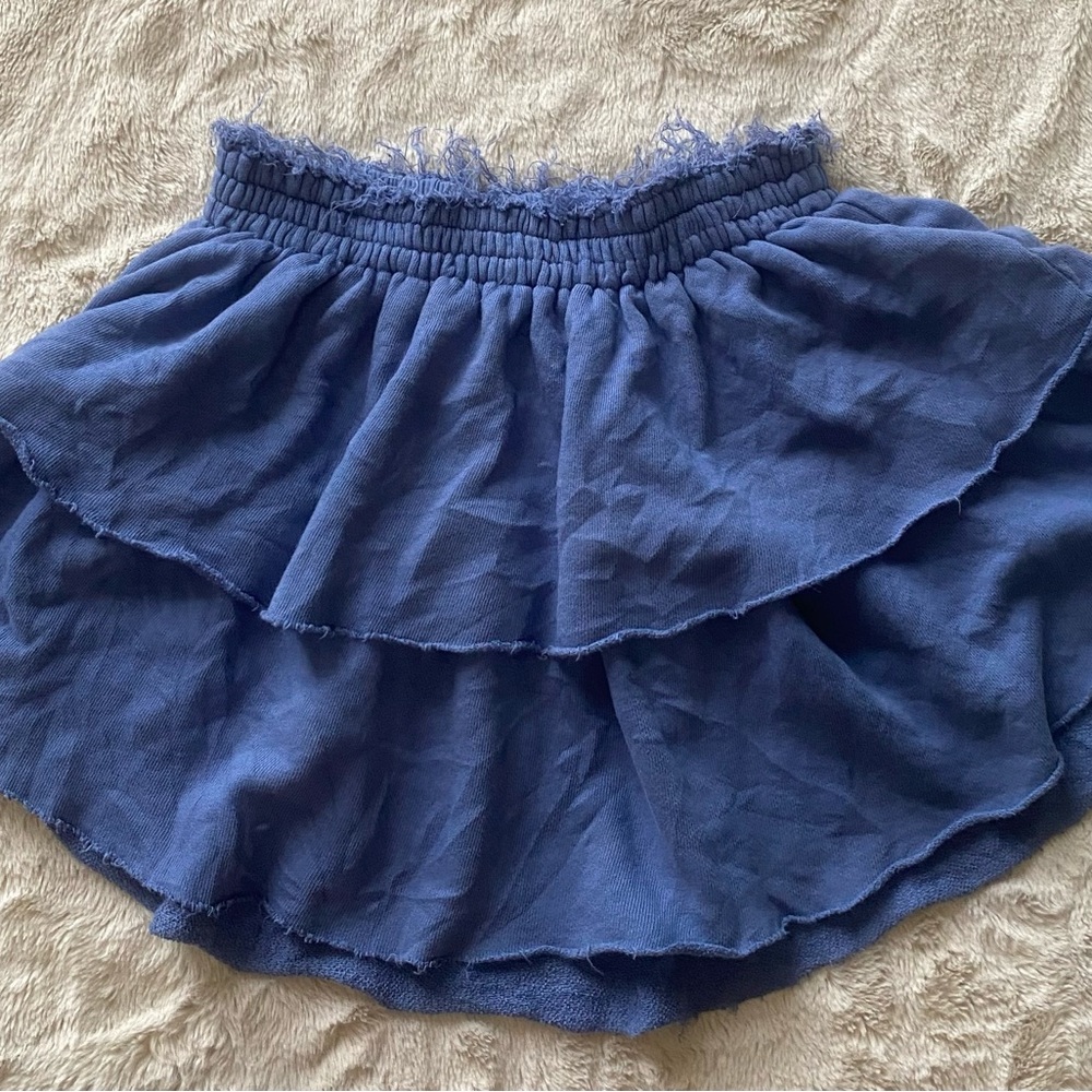 Elegant Blue Layered Skirt